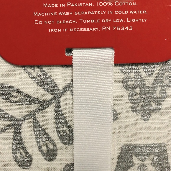 Nicole Miller Home Set of 4 Napkins Holiday Dinner Cotton, Silver White NWT - Picture 3 of 4
